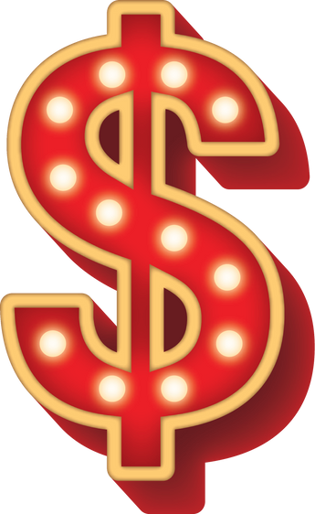 03 Symbol Alphabet Bulb Red Light Dollar Currency Money